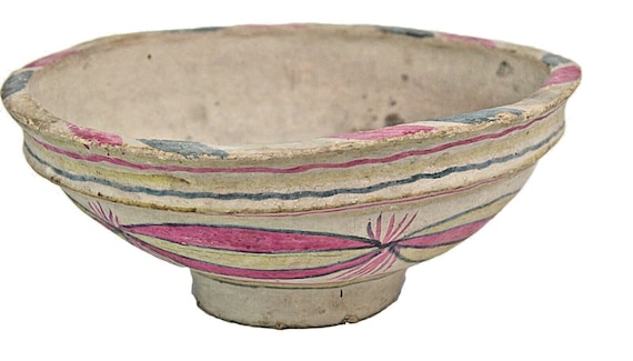 Vintage Hand Crafted Paper Mache Bowl Rural Handmade Fruit Vegetable Storage Decorative Unique Keepsake Farmhouse Gift