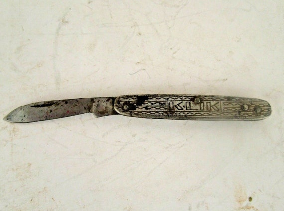 Vintage Miniature Pocket Knife, Klick Brand, Collectible Tiny Knife, Retro Folding Knife, Antique Mini Blade, Small Metal Knife