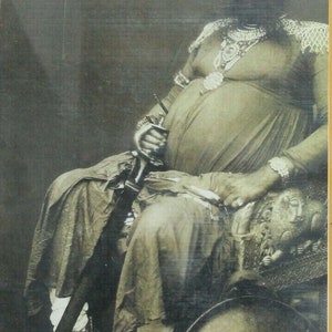 Vintage Litho Print of Maharaja Arjun Pal II in Carved Wood Frame - Etsy
