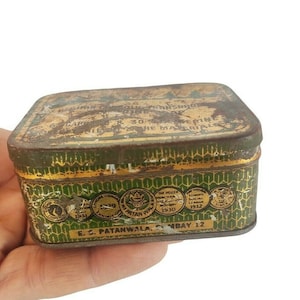 1950s Vintage Afghan Soap Tin: E.S. Patanwala Carbolic Glycerin Collectible