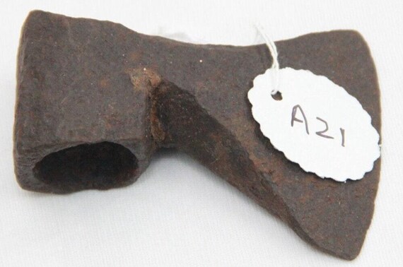 Antique Tribal Iron Axe - Hand Forged by Indian Blacksmiths, Unique Historical Tool, Authentic Craftsmanship & Collector's Artifact