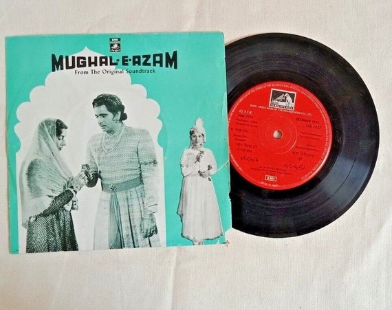 Old 45 Rpm Bollywood Movie Songs Angel Recordings Vintage Gramophone Record Unique Collectible for Music Lovers and Antique Enthusiasts