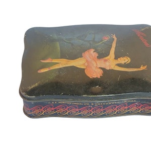 Vintage Princess Dancing Litho Print Tin Box: C & E Morton Collectible