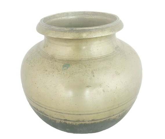 Brass Water Storage Pot– 2.7kg Heavy Thick Matka | Vintage Hand Crafted Indian Decor | Rare Collectible Display for Traditional Homes