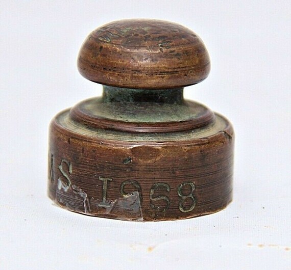 Vintage 1968 Solid Copper Mercantile Measuring Weight – Kitchen Scale Bronze | 60s Rare Weighing Merchandise | Unique Collectible W1