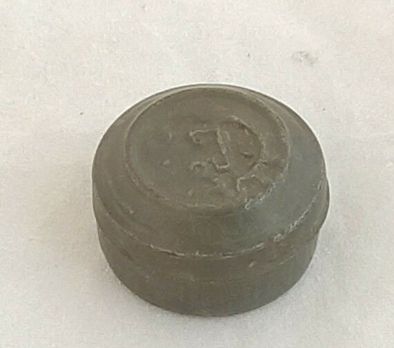 Tiny Vintage Embossed Saffron Tin Box – Antique Indian Collectible Case, Rustic Metal Decor for Spice Lovers & Heritage Keepsake Enthusiasts