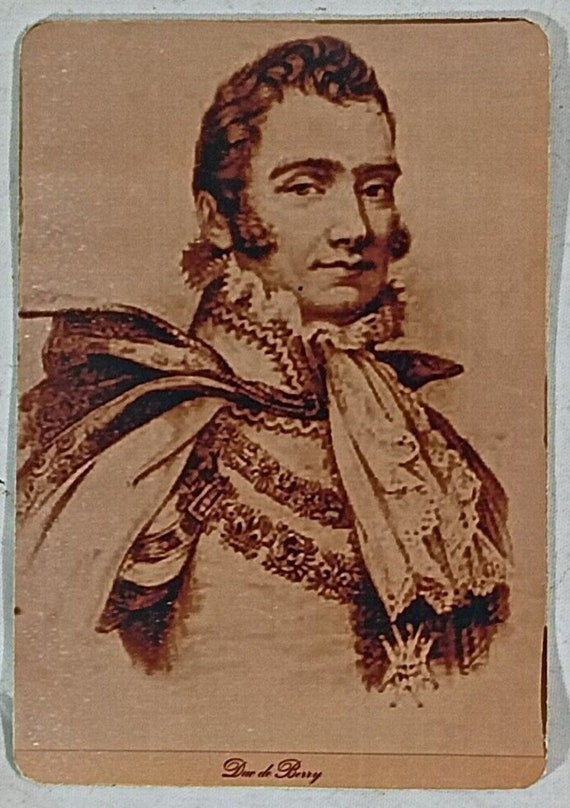 Duc de Berry Old Picture Postcard Unique Peerage of France Printed in London with Rich Historical Details and Rare Collectible Charm