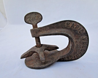 Vintage Tool | SHALER Iron Hand Clamp, Tire Vulcanizer USA