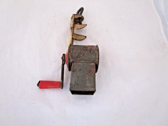 Rare Vintage Tin Slicer Masher | Old Kitchen Tool for Marmalade, Vegetables & Fruits | Unique Collectible Utensil | Rustic Decorative Piece
