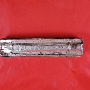 Rare 1960s Mughal-E-Azam Vintage Harmonica - Wood & Tin Mouth Organ - Collectible Antique Musical Instrument - Marked Old Retro