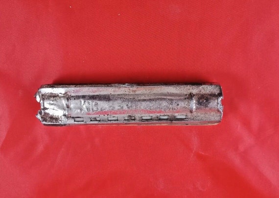Rare 1960s Mughal-E-Azam Vintage Harmonica - Wood & Tin Mouth Organ - Collectible Antique Musical Instrument - Marked Old Retro