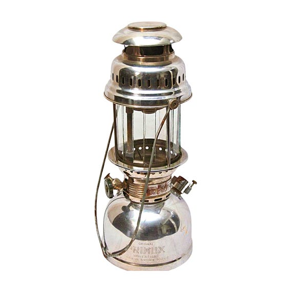 Rare Old Vintage Original Primux 826/500 Cp Lantern Pressure Kerosene Lamp Made in Sweden Decorative Unique Lighting Source Collectible L3