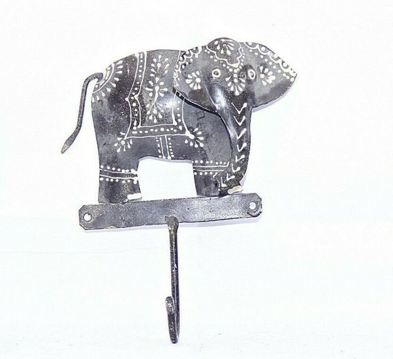 Hand-Forged Colorful Iron Wall Hook – Rare Painted Unique Design, Functional and Decorative Hanger for Home/Office, Artistic Organizer Piece