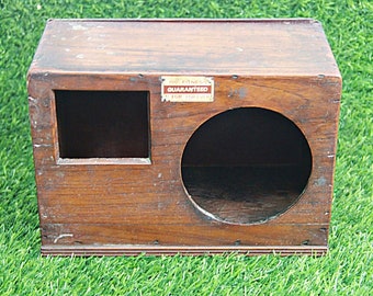 Handgefertigte Holz Aufbewahrungsbox mit verschiebbare Paneel: DIY Lautsprecher / Uhr Projekt