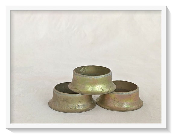 3 Pieces Vintage Kerosene Stove Burners | Collectible Stove Parts Made in India | Antique Brass Kerosene Burners for Restoration 02
