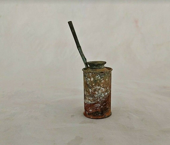 Vintage Alcohol Spirit Tin Can Spout – Petromax/Primus Burner Helper, Antique Rustic Spout for Collectors and Nostalgic Camping Enthusiasts