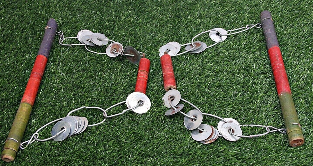 Vintage Lezim Percussion: Wood & Iron Musical Instrument Set - Etsy