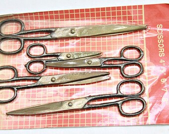 Vintage Pack- Set of 5 Multipurpose Iron Scissors for Every Cutting Need