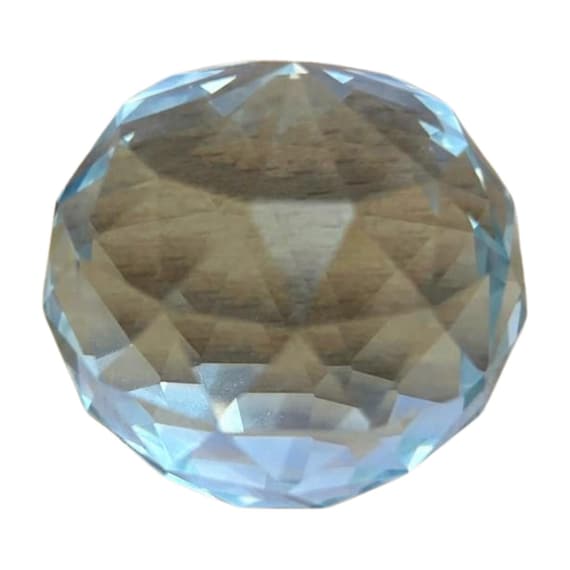 Vintage Hand Crafted Crystal Ball for Feng Shui and Vaastu – Faceted Cut Transparent Glass Paper Weights, Elegant Décor for Positive Energy
