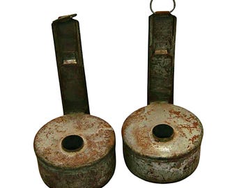 Lámparas de queroseno vintage de hierro forjado a mano - Faroles de aceite colgantes indios