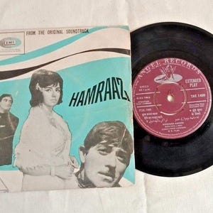 Vintage Old Movie Songs Gramophone Record - Rare Bollywood 45 RPM Vinyl LP Collectible from Angel Recordings, Authentic Movie Memorabilia