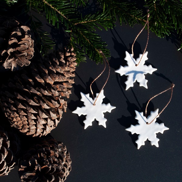 Porcelain Snowflake Hanging Christmas Decorations