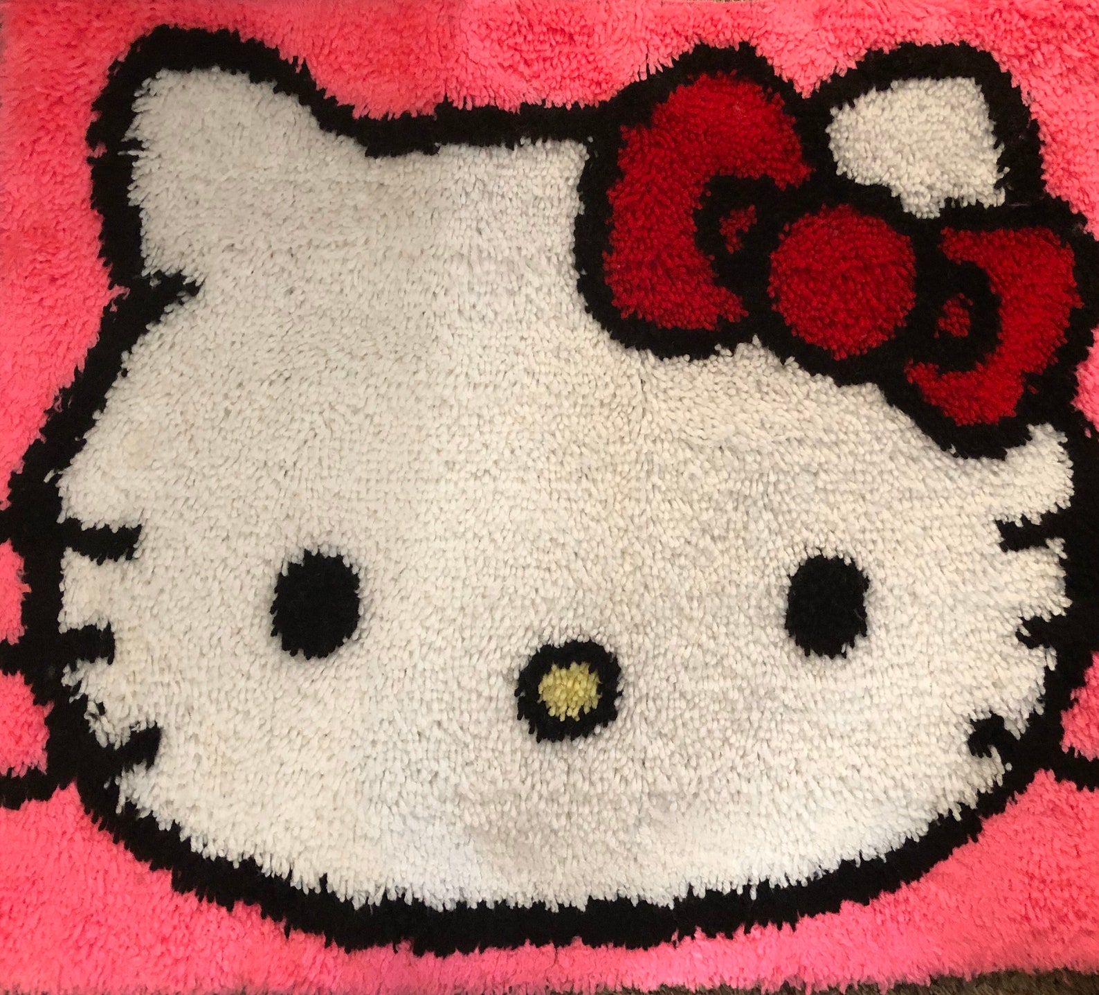 Completed Hello Kitty Latch Hook Rug Etsy