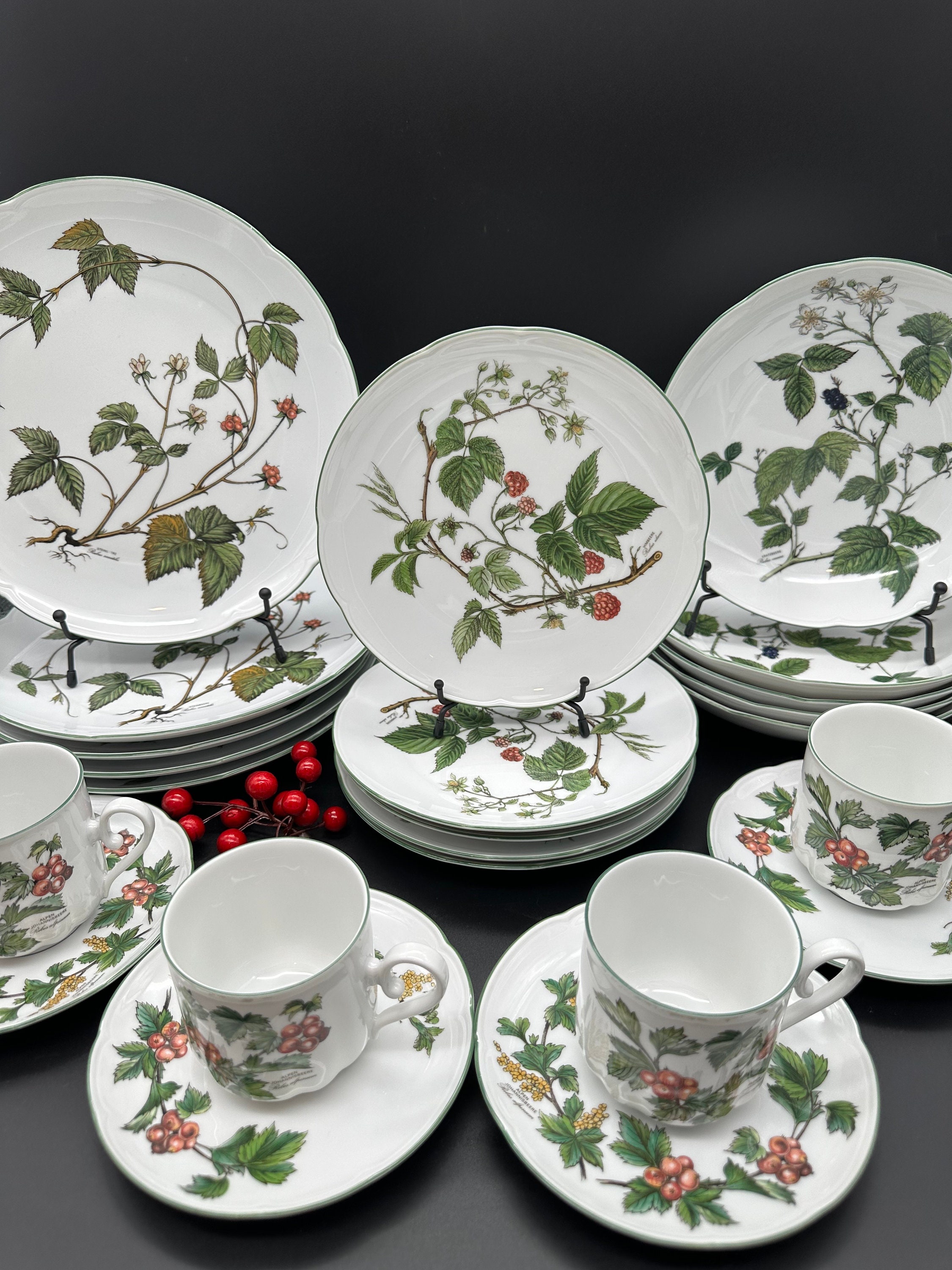 Service à Café Vintage Seltmann Weiden 1960 - Blanc Motif Fleurs, état Bon