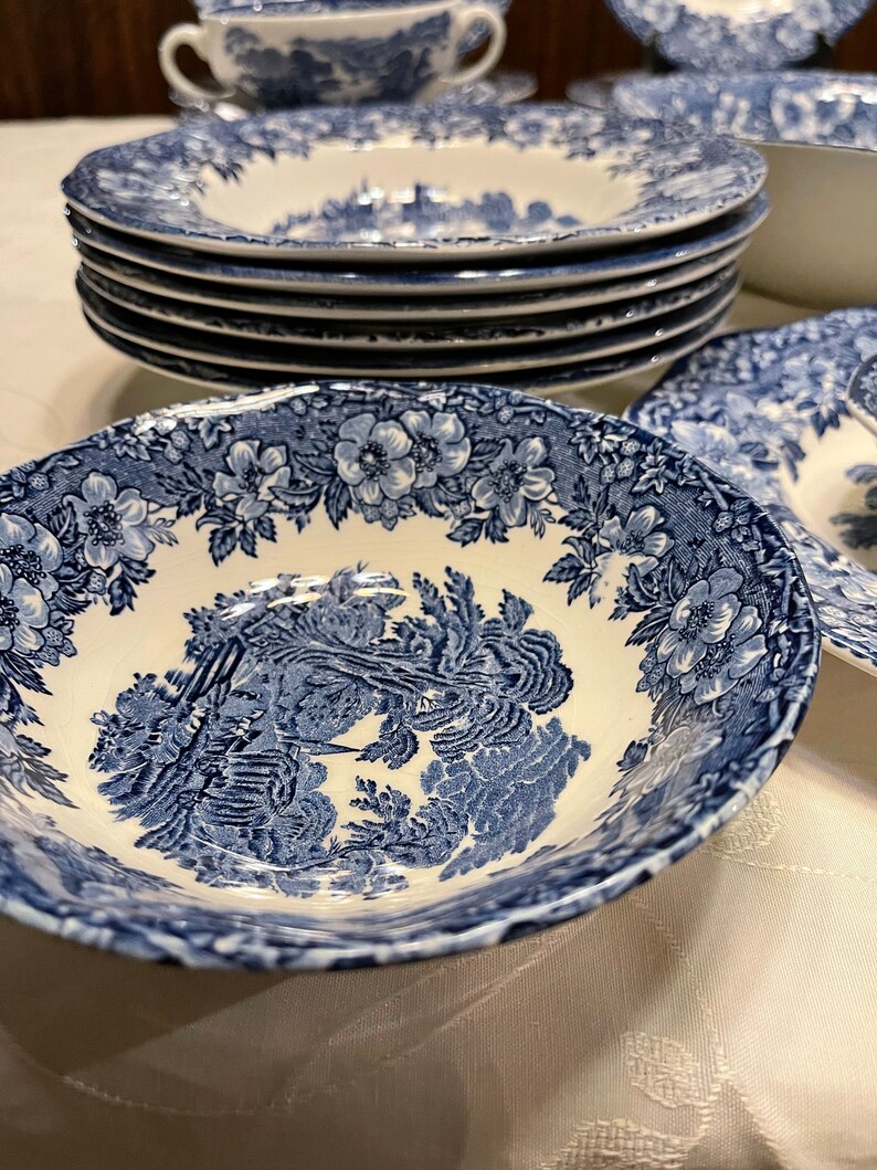 Wedgwood Woodland DINNER SERVICE for 6 People Excellent Etsy