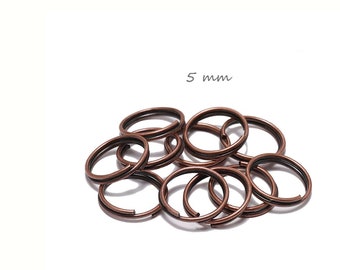 Split rings Bending rings Double rings Copper 5 mm 45 pieces