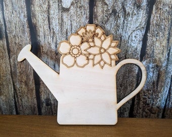 Wood Watering Can Etsy