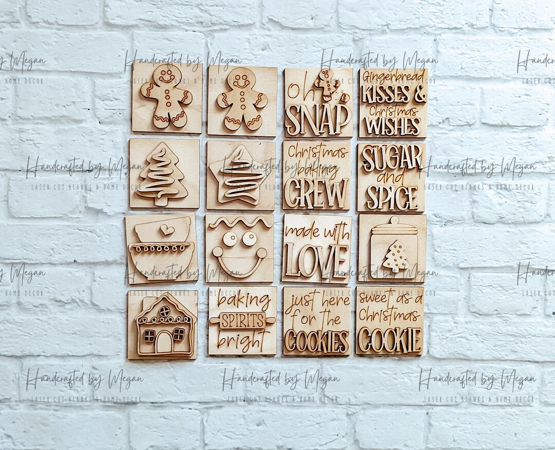 MINI Gingerbread Interchangeable Inserts - Ladder Inserts - Leaning ...