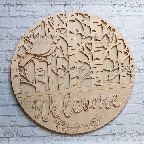 Door Hanger Unfinished Wood Wooden Blanks Etsy