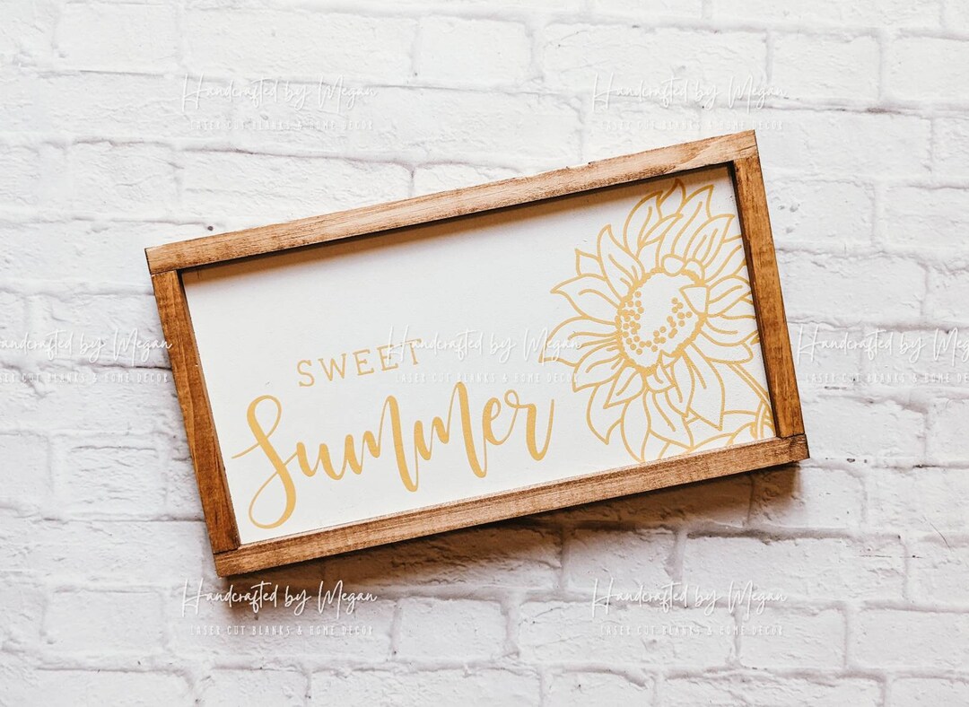 Sweet Summer Wood Sign Framed Sign Farmhouse Decor - Etsy