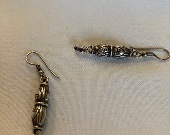 Brighton earrings, dangle with bead, heart motif