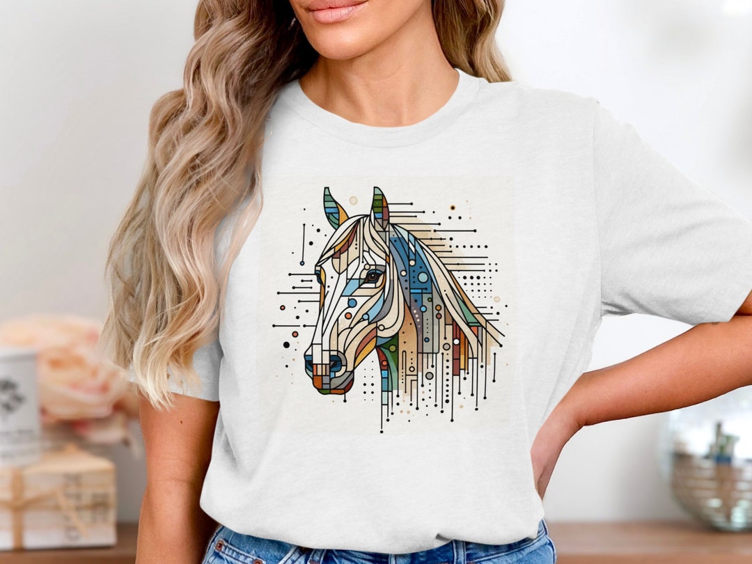 Horse Art T-shirt, American Quarter Horse, Modern, Stylish