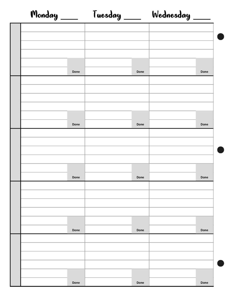 School Calendar Planner for Girls, Fun Themes, Color Pages, 5-subject ...