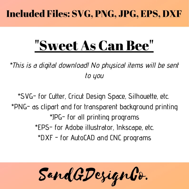 Free Free 62 Sweet As Can Bee Svg Free SVG PNG EPS DXF File