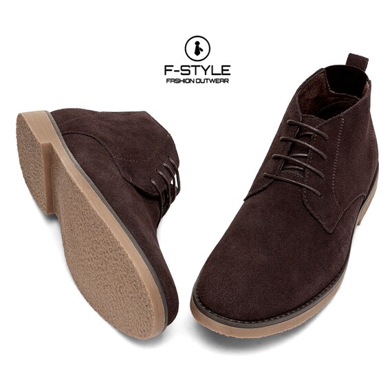 mens brown suede lace up shoes