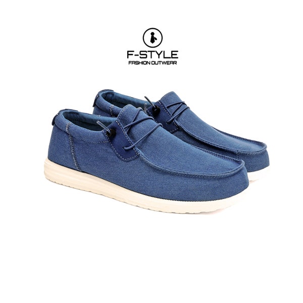 denim sepia style canvas shoes