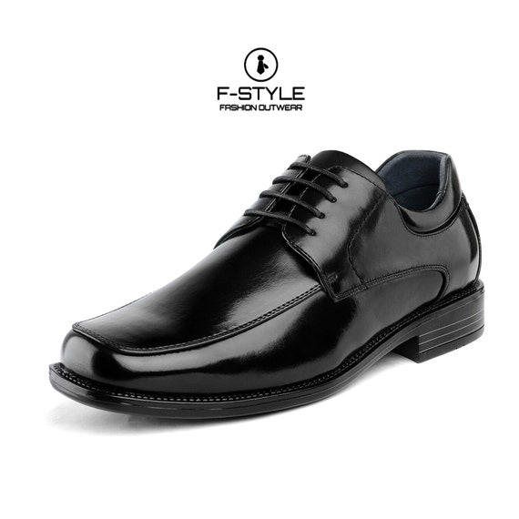 Black Men's Oxfords Shoes Square Toe 