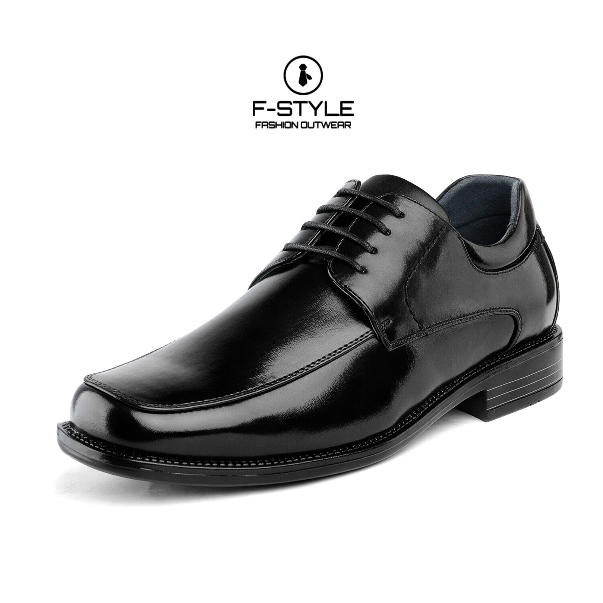 Black Men's Oxfords Shoes Square Toe 