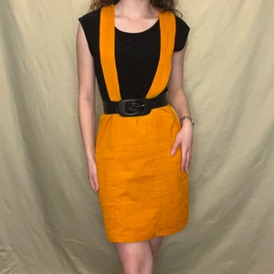 Yellow Overall Dress Etsy