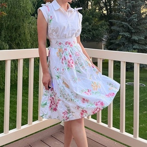 Pink Floral Overall Skirt