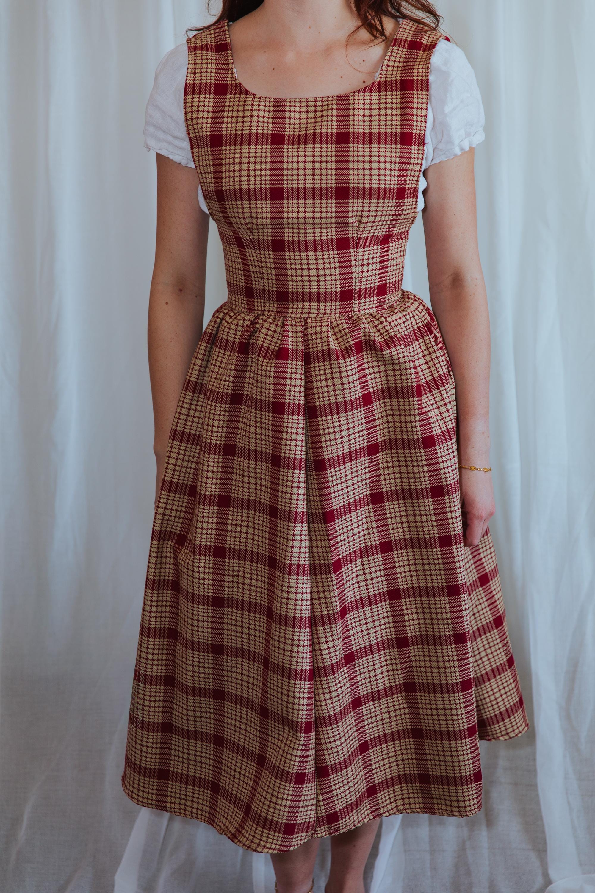 Plaid Overall Dress - Etsy