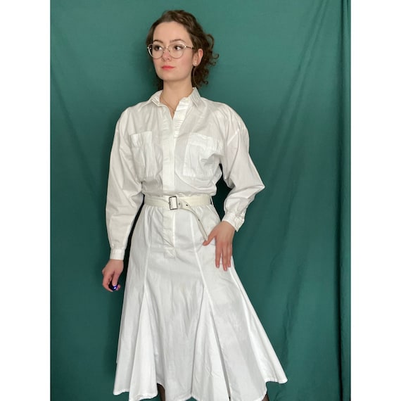 White shirtwaist dress cheap