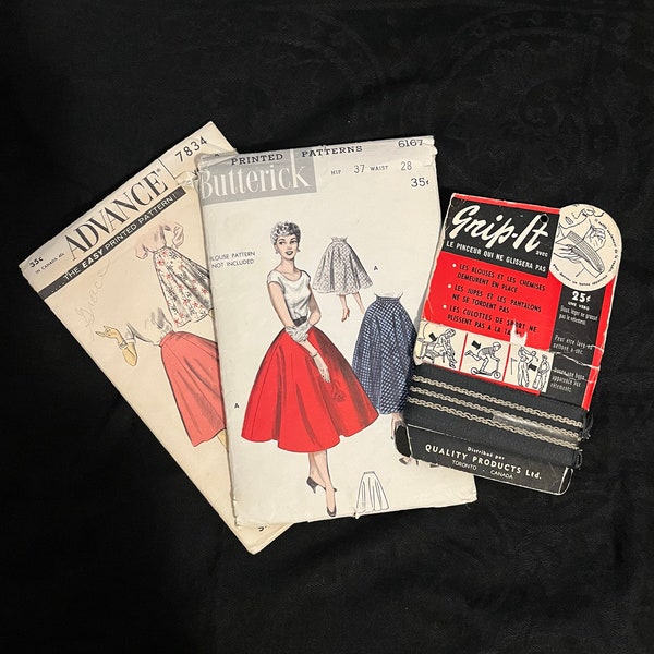 1950s Circle Skirt Sewing Patterns and Sewing Material