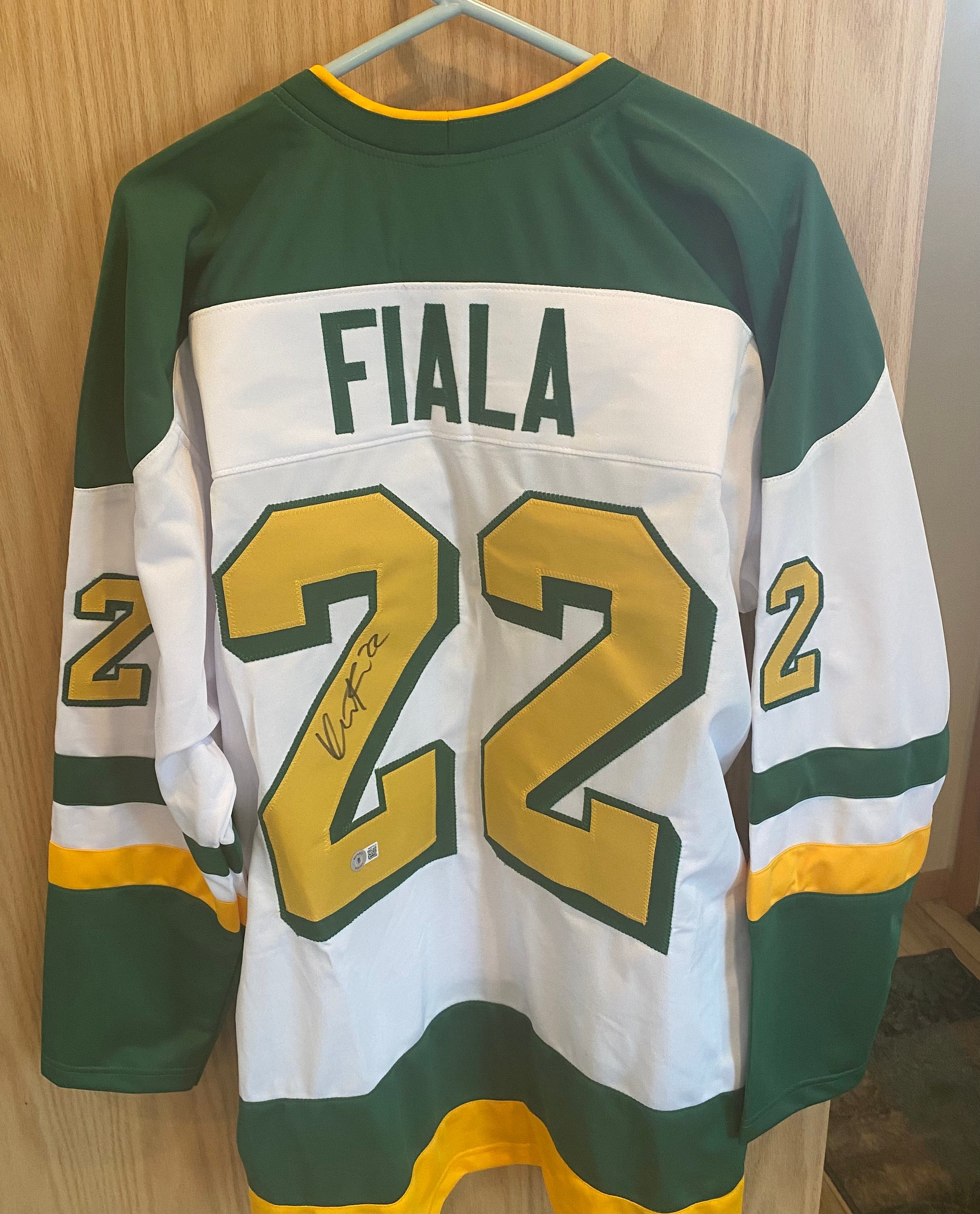 Kevin Fiala Signed Custom Retro Hockey Jersey