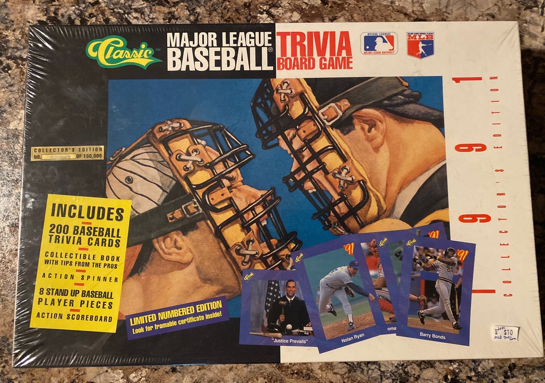 1991 Classic Major League Baseball TRIVIA Board Game Collectors Edition