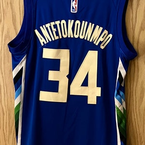 Nike 2020-21 City Edition Giannis Antetokounmpo Milwaukee Bucks Authentic Jersey / 52